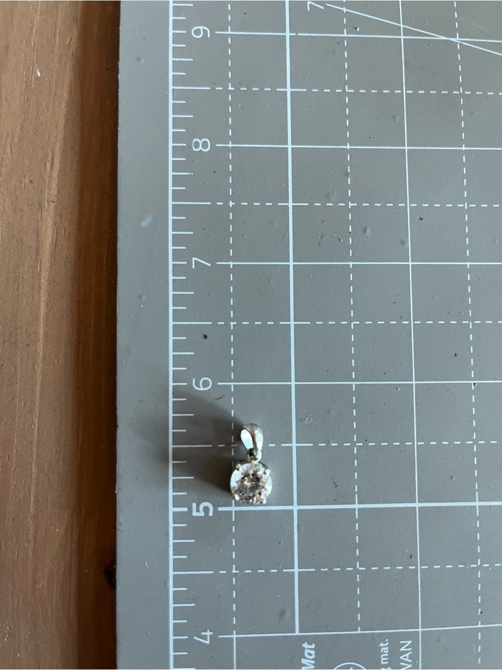 Silver tone Cz pendant